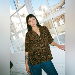 Lisa Says Gah Alyssa Top - Wild Hearts Brown